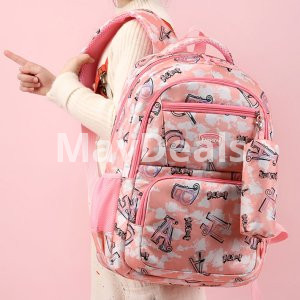 Print Backpack With Pencil Case Fsahion Sweet Primary School Students Schoolbag For Girls Boys