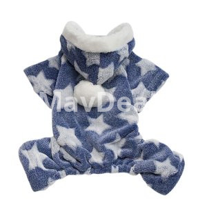 Plush thick four-legged dog clothes