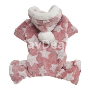Plush thick four-legged dog clothes