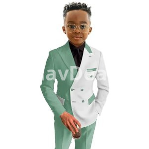 Boys Double Breasted Suit 2 piece Jacket Pants