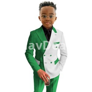 Boys Double Breasted Suit 2 piece Jacket Pants